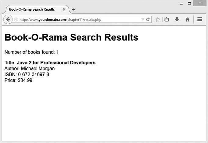 Book-O-Rama catalog search results window is displayed.