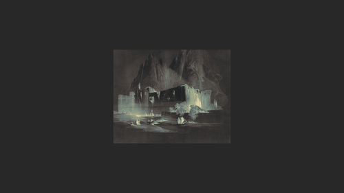 cached/dharmx_walls/abstract/a_painting_of_a_building_in_a_dark_landscape.png