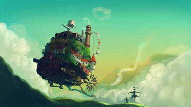 cached/dharmx_walls/anime/a_cartoon_of_a_flying_ship_with_buildings_and_a_person_walking.jpg