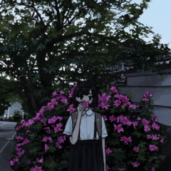 cached/dharmx_walls/anime/a_cartoon_of_a_girl_standing_under_a_tree_with_purple_flowers.png