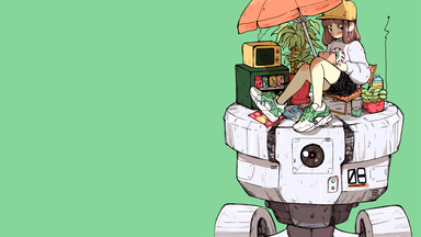 cached/dharmx_walls/anime/a_cartoon_of_a_woman_sitting_on_a_table_with_an_umbrella.jpg