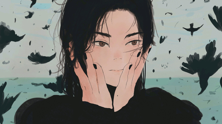 cached/dharmx_walls/anime/a_cartoon_of_a_woman_with_her_hands_on_her_face.jpg