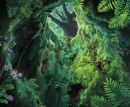 cached/dharmx_walls/anime/a_green_cave_with_trees_and_plants.png