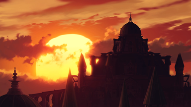 cached/dharmx_walls/anime/a_silhouette_of_a_castle_with_a_sunset_behind_it.png