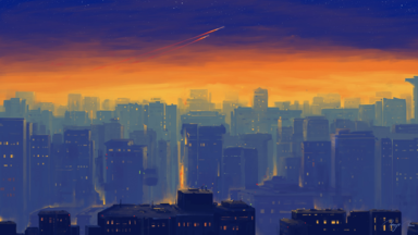 cached/dharmx_walls/digital/a_city_skyline_with_a_plane_in_the_sky.png