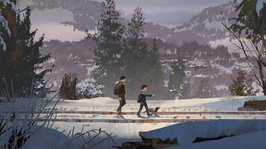 cached/dharmx_walls/digital/a_group_of_people_walking_on_a_snowy_road_with_a_dog.jpg