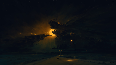 cached/dharmx_walls/digital/a_road_with_a_car_in_the_middle_of_the_road.png
