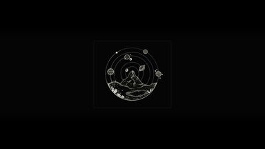 cached/dharmx_walls/logo/a_black_background_with_a_white_line_drawing_of_a_mountain_and_planets.jpg