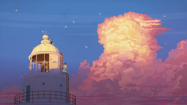 cached/dharmx_walls/m-26.jp/a_lighthouse_with_a_large_cloud_of_pink_clouds.jpg