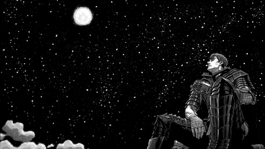 cached/dharmx_walls/manga/a_black_and_white_illustration_of_a_man_sitting_on_a_rock.jpg