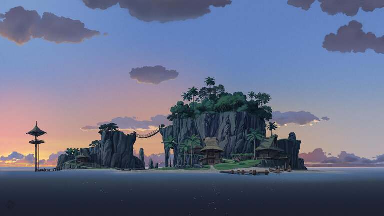 cached/dharmx_walls/minimal/a_cartoon_of_a_island_with_a_bridge_and_trees_01.jpg