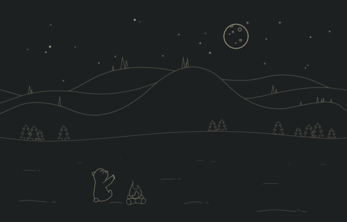 cached/dharmx_walls/minimal/a_drawing_of_a_bear_and_a_campfire.png