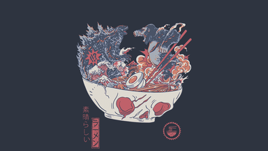 cached/dharmx_walls/nord/a_cartoon_of_a_bowl_of_ramen_with_two_monsters_fighting.png