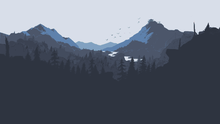 cached/dharmx_walls/nord/a_mountain_landscape_with_trees_and_a_building_on_top.png