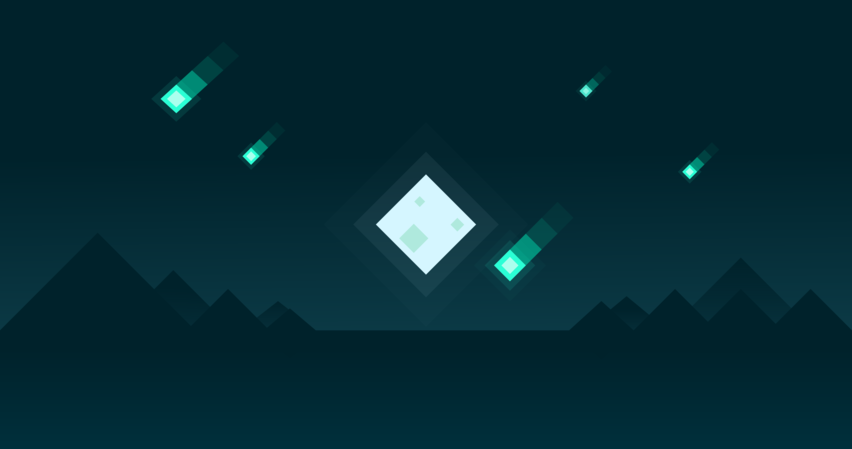 cached/dharmx_walls/poly/a_video_game_screen_with_a_diamond_and_green_lights.png