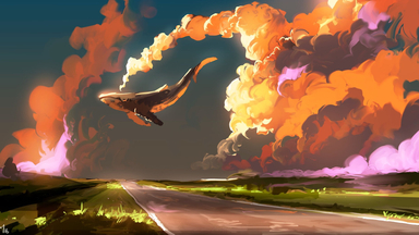 cached/dharmx_walls/unsorted/a_cartoon_of_a_whale_flying_over_a_road.jpg