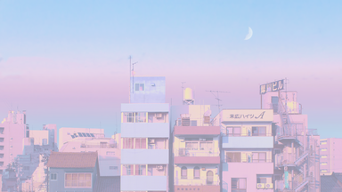 cached/dharmx_walls/unsorted/a_group_of_buildings_with_a_moon_in_the_sky.png