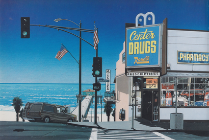 cached/dharmx_walls/unsorted/a_street_corner_with_a_sign_and_a_van_on_the_side.png