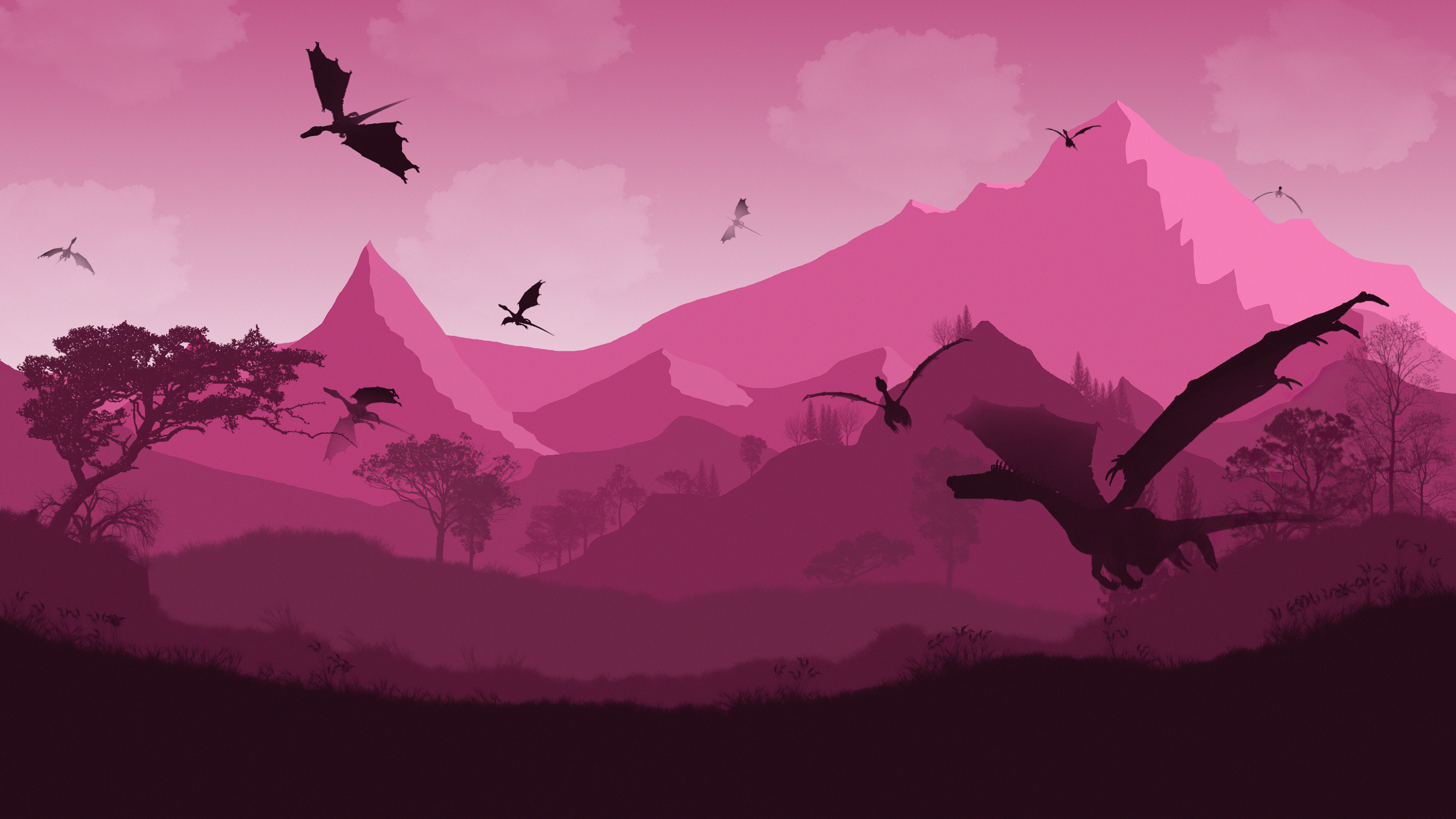 hyprdots/Rose-Pine/mountain_dragon_pink.jpg