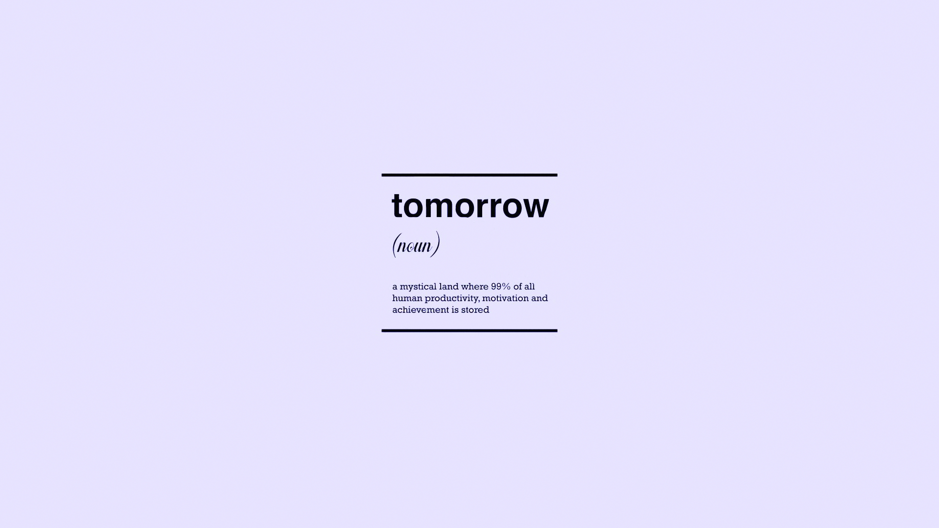 Tomorrow Definition